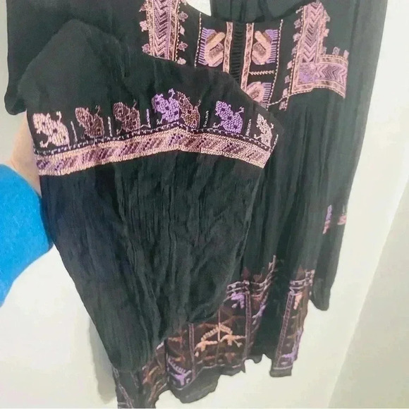 Free People Rhiannon Embroidered Mini Dress Medium - Picture 7 of 9